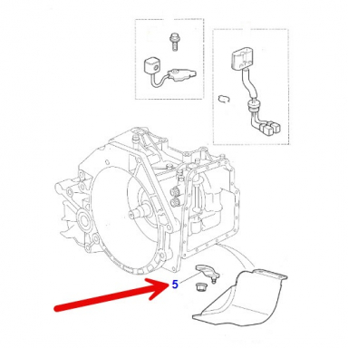USED Selector Lever and White Plastic Bushing On Side of Automatic Transmission C2S17076
